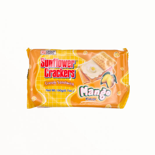 Sunflower Crackers Cream Sandwich Mango 190g - Mabuhay Pinoy Asia Shop